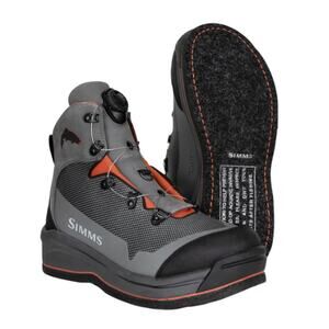 Simms Men's Slate Felt Sole Guide BOA Wading Boot Size 10